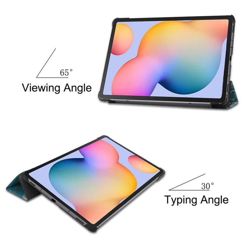 For Samsung Galaxy Tab S5e Case 10.5'' SM-T720/T725 2019 Auto Wake Sleep PU Leather Cover Slim Tri-Fold Stand Tablet Case Funda