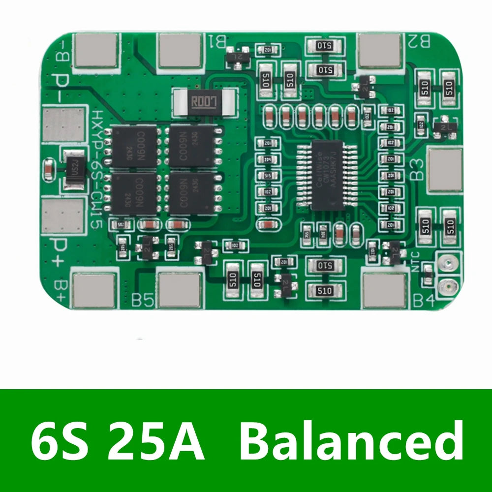 6S 12A/25A 24V 25.2V PCB BMS Protection Board For 6 Pack 18650 Li-ion Lithium Battery Cell Module New Arrival Balanced