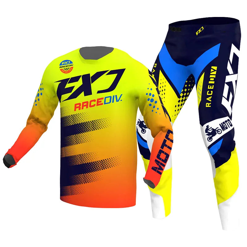 Motocross Jersey Pant white Mens Women pink black Combo racing suit Off-road MX DH BMX ATV MTB Enduro Motorcycle mountain