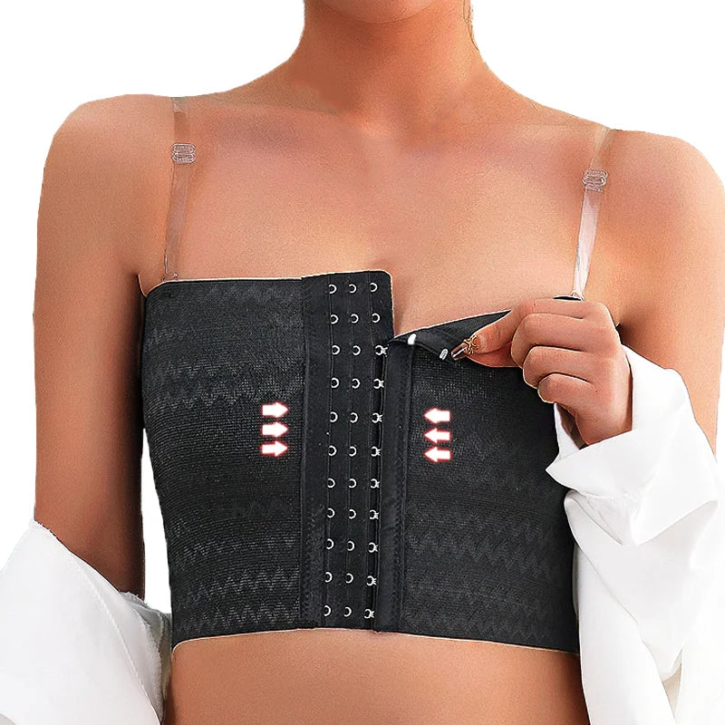 Breast Bra Intimates Shaper Breast Binder Trans With Bra Straps Tops Breathable Buckle Short Chest Les Lesbian Tomboy