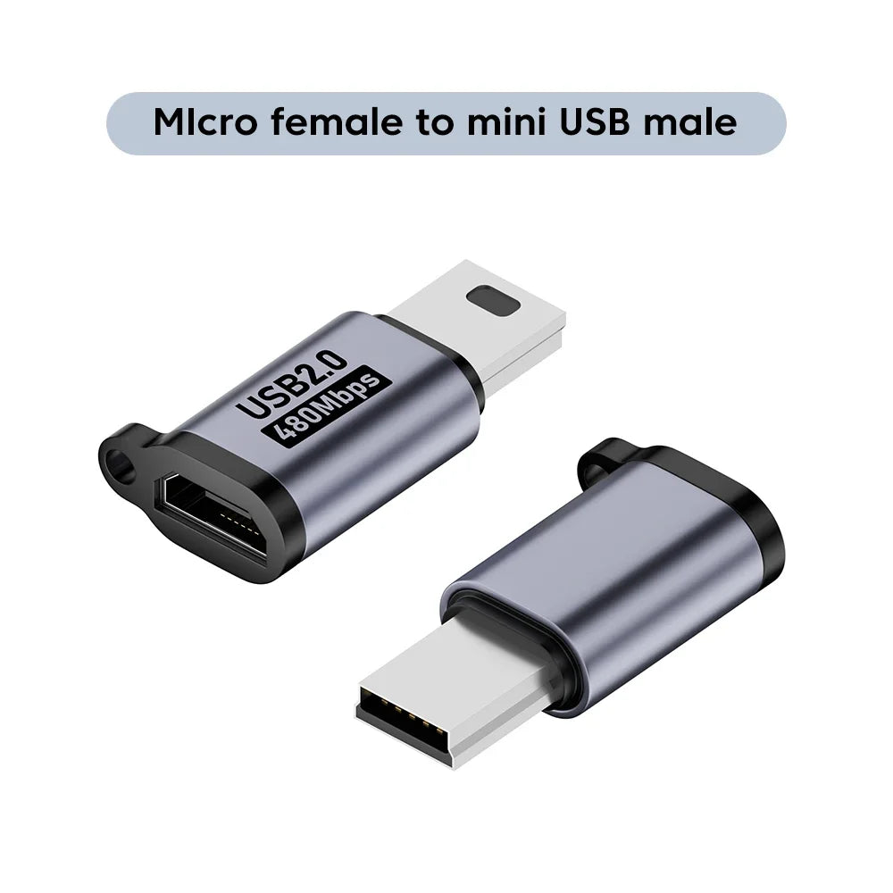 Type-c to Micro,Micro to Type c,type c to mini usb,Micro to mini usb adapter,Famele to Male adapter for 480Mbps data Transfer