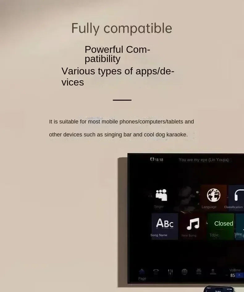 Bluetooth K12 Karaoke Machine Portable 5.3 PA Speaker System with 1-2 Wireless Microphones Home Family Singing Children's Gifts