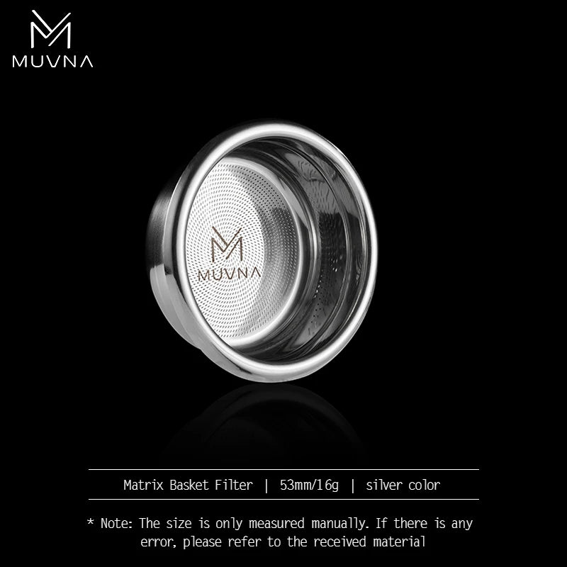 MUVNA Precision High Extraction Matrix Basket Filter, Micro Sieve Filter Basket Double Layer Portafilter Basket for 51/54/58mm