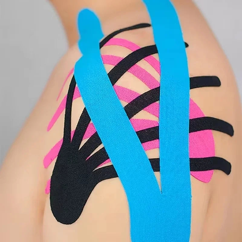 2.5cm*5m Sports Kinesiology Tape  Recovery Self Adherent Bandage Wraps Waterproof Cotton  Tapes for Muscle Pain Relief