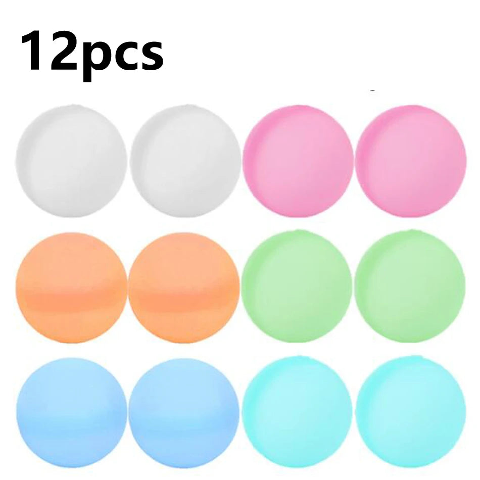 1-60P New Reusable Water Balloons Refillable Water Balloon Quick Fill Self Sealing Water Bomb Splash Balls  Swimming Pool