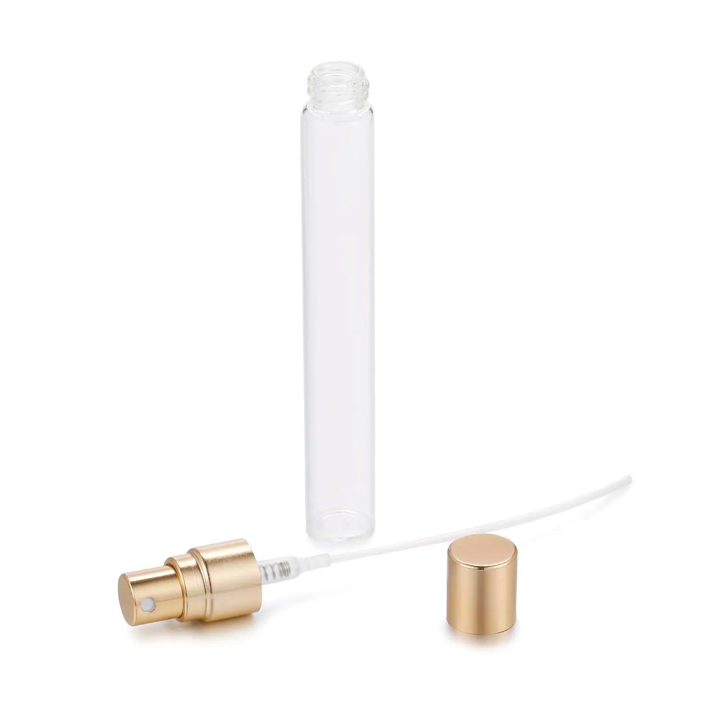 20pcs 10ml Transparent Glass Spray Bottles, Refillable Travel Perfume Sample Bottles, Cosmetic Perfume Containers