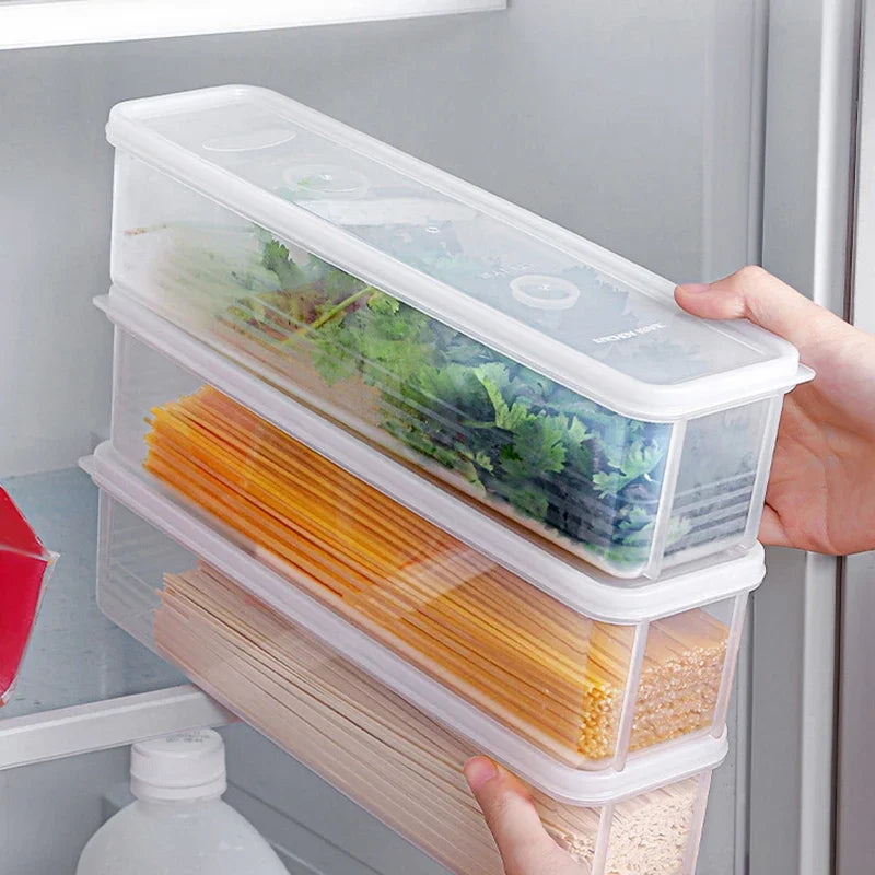 2pcs Refrigerator fresh-keeping storage box, fresh-keeping artifact,Small Food Preservation Boxes,Transparent Sealed Storage Box