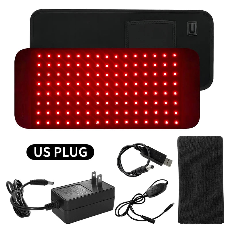 120 LED Red Light Belt 660nm&850nm Infrared Light Therapy Pad for Back Knee Hands Feet Relief Care Body Fatigue Deep Therapy