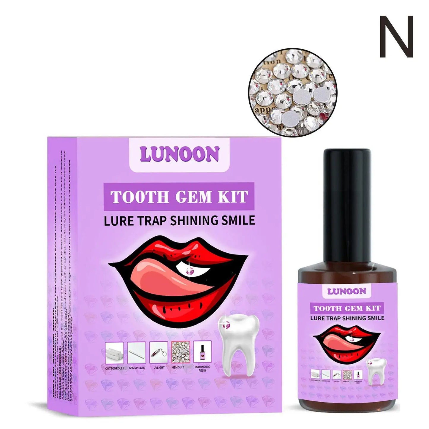 DIY Teeth Ornament With Curing Light Glue Professional Dental Adhesive Gem Crystals Ornaments Easy To Remove Unisex Dental Decor