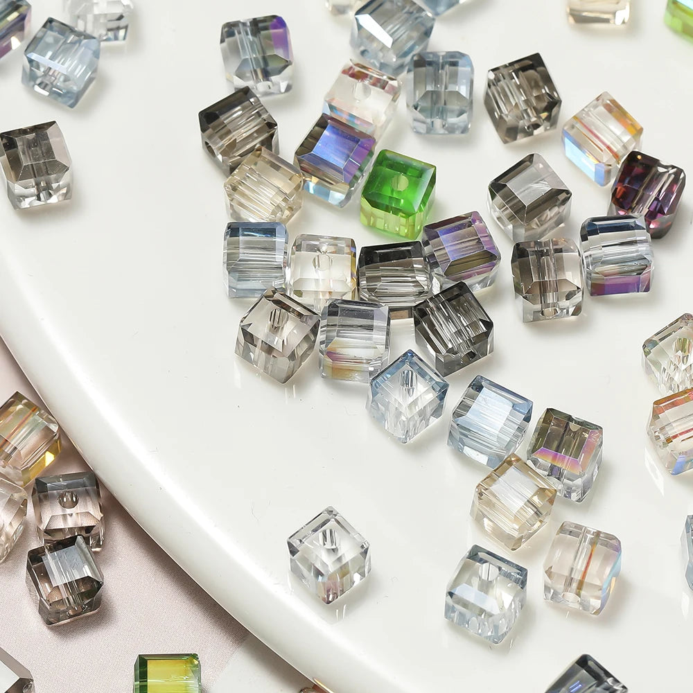 10pcs/Lot 6mm Crystal Square Bead Faceted Exquisite Beads for Jewelry Making DIY Charms Bracelet Necklace Accessories