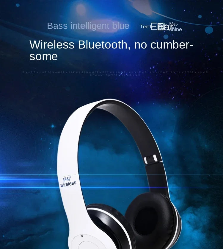 Bluetooth 5.0 Wireless Headphone Foldable HIFI Stereo Bass Earphone Kid Girl Helmet Gift With Mic USB Adaptor For iPhone TV Game