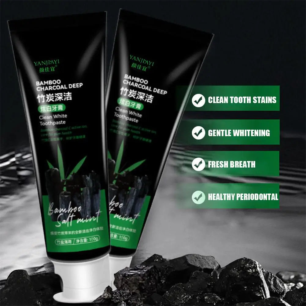 Bamboo Charcoal Toothpaste Whitening Teeth Activated Carbon Removing Yellow Teeth Cleaning Tooth Stain Oral Fresh Tooth Care