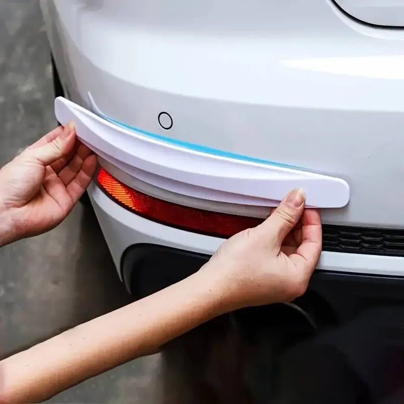 New scratch resistant adhesive protective strip for the universal bumper of automobiles adds aesthetic accessories to the car