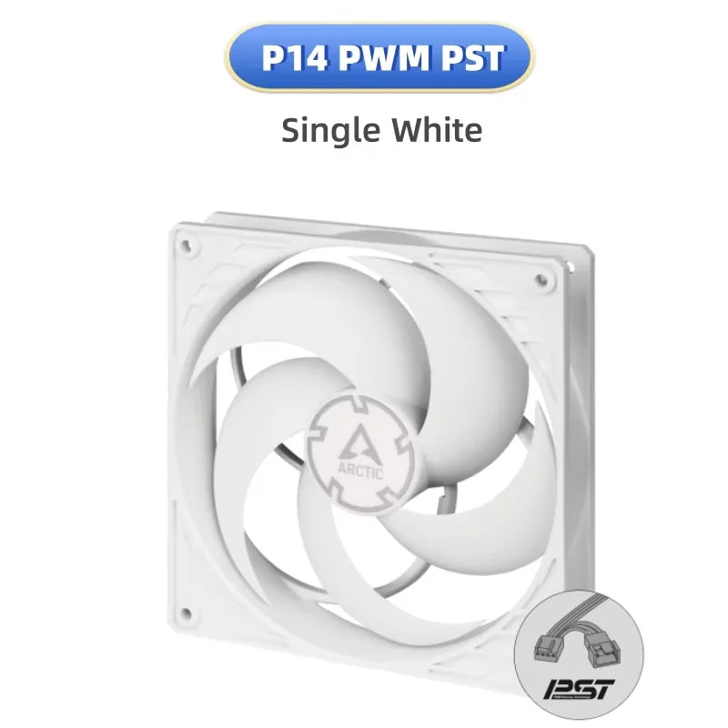 ARCTIC P14 Pro PST, High-Performance 140mm Case Fan with PWM Sharing Technology (PST), Speed:400–2500 RPM, Fluid Dynamic Bearing