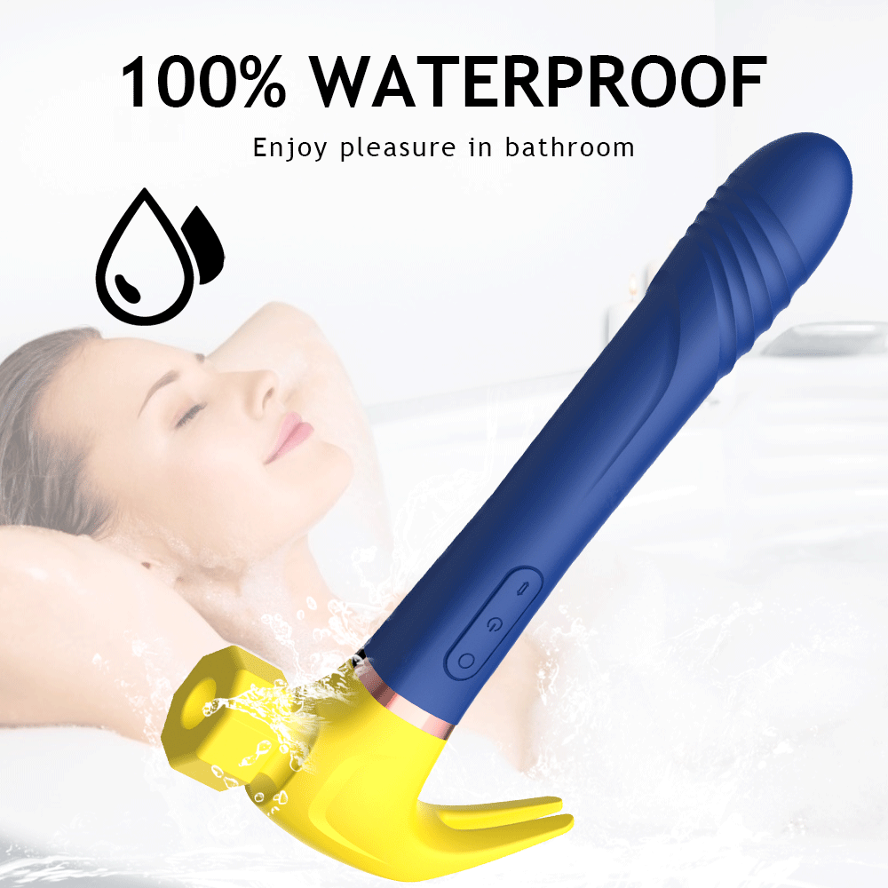 Hammer Vibrator Multifunctional Sex Machine G Spot Stimulation Telescopic Dildo Vaginal Massage Clit Sucking Female Masturbator