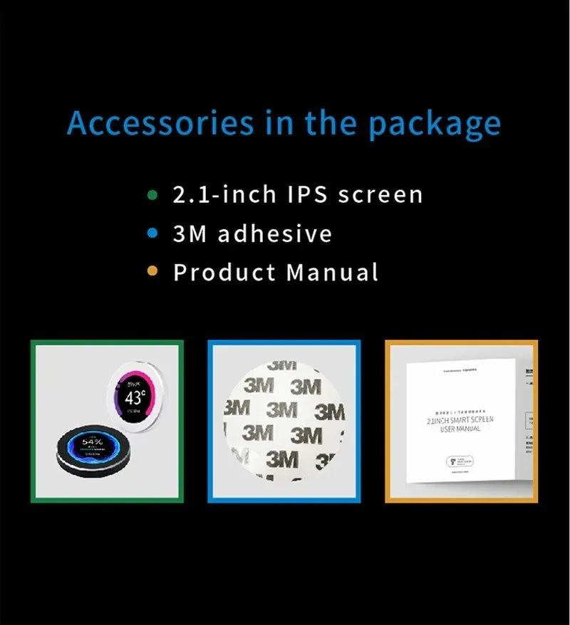 2.1 2.8 Inch IPS Secondary Screen 480x480 USB Water-Cooled Round LCD CPU GPU RAM HDD Monitoring NO AIDA64 MINI PC Gamer Display