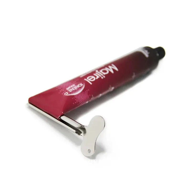 Handle Stainless Steel Paste Squeezer Toothpaste Hairdressing Key ToothpasteMetal Paste Squeezer Hairdressing Key Paste Squeezer