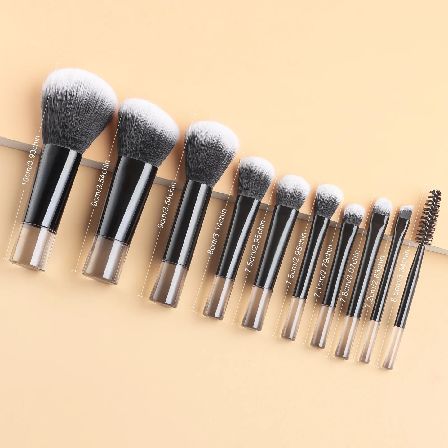 Makeup Brush Sets,10pcs Plastic Cute Portable Mini Multifunctional Makeup Brush Cosmetic Makeup Tool for Beginner