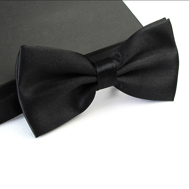 Mens Adult Bowtie Classic Fashion Wedding Party Formal Satin Gift Plaids Multicolor Adjust Neck Bow Tie Clip-On