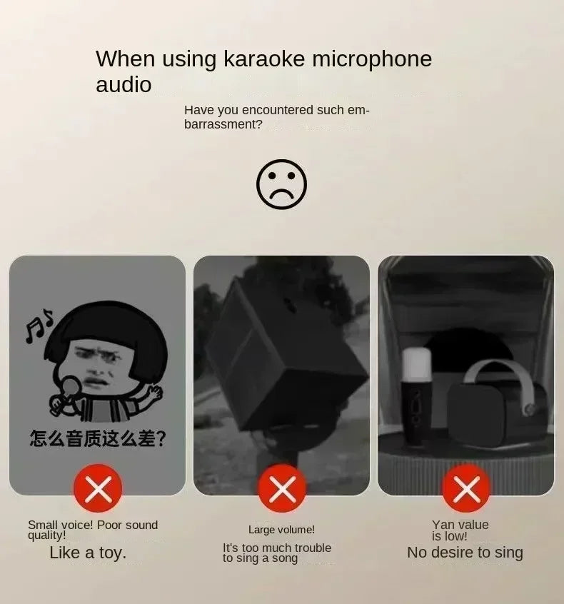 Bluetooth K12 Karaoke Machine Portable 5.3 PA Speaker System with 1-2 Wireless Microphones Home Family Singing Children's Gifts