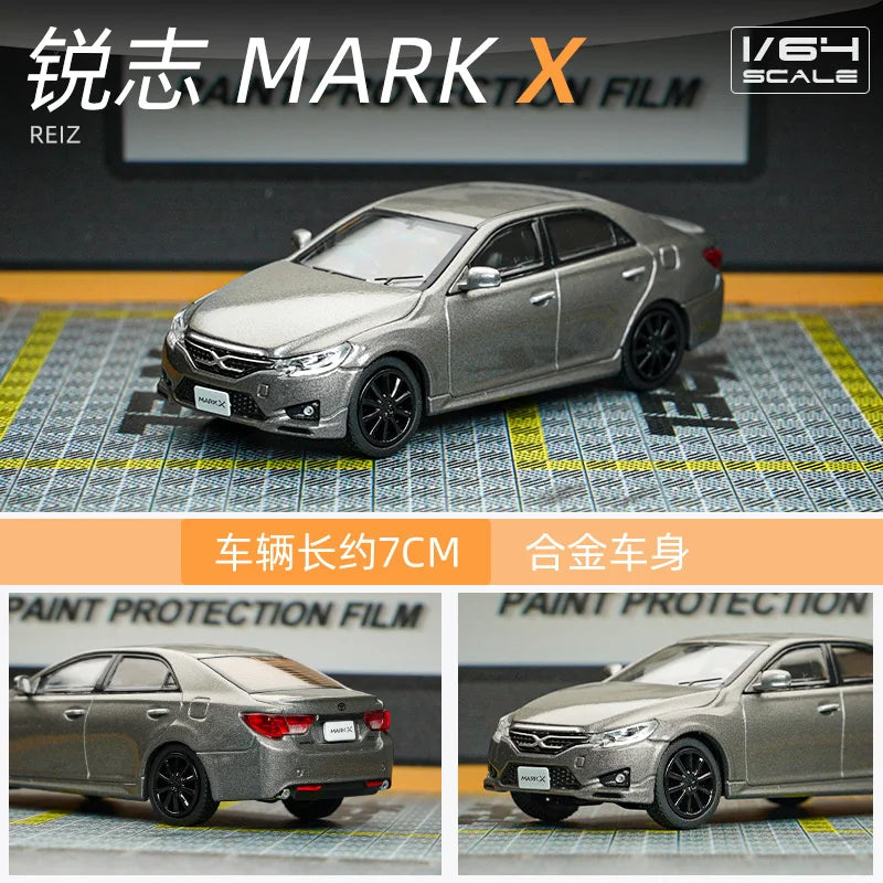 1:64 Toyota Mark X Reiz Alloy Miniature Car Model Diecast Metal Static Collction Model Car Collection Children Toy Car Vehicles