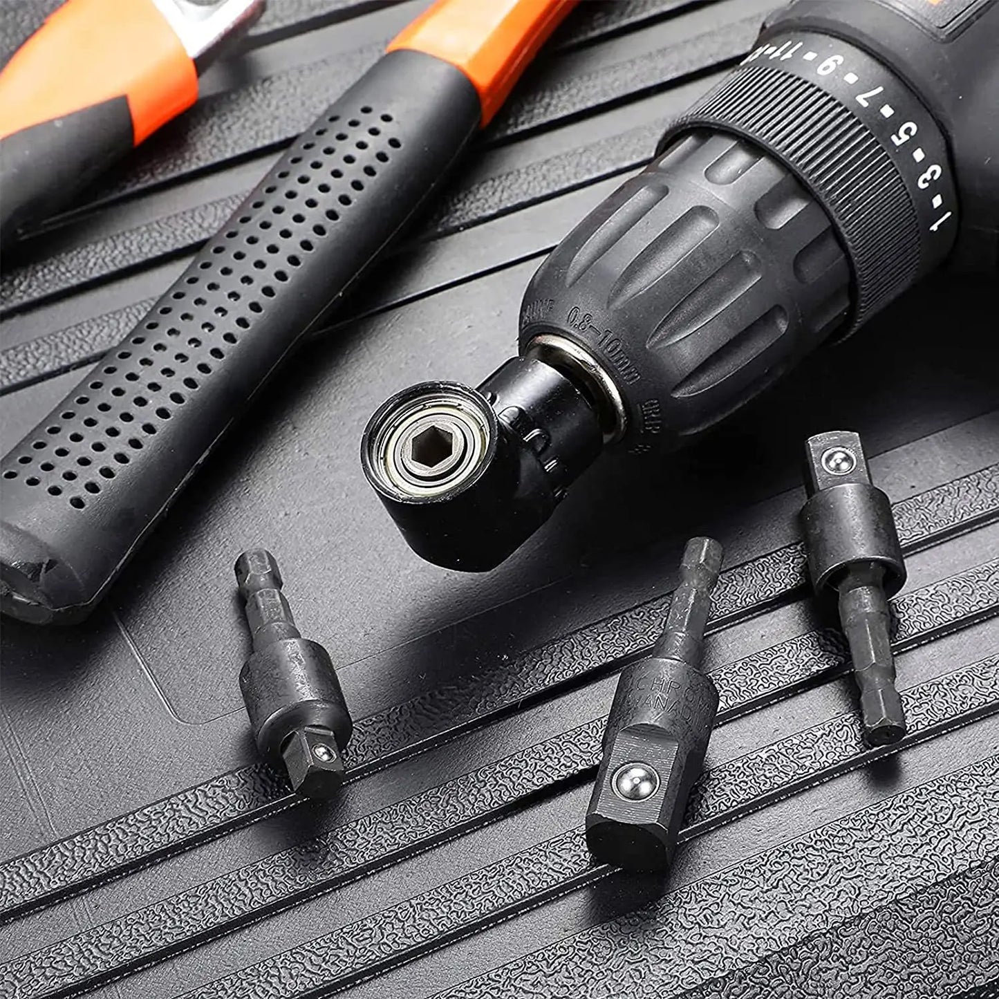 Clearance_Right Angle Drill Attachment Impact Grade Power Hand Tool Driver Rotatable Socket Adapter Extension Set Screwdriver Ho