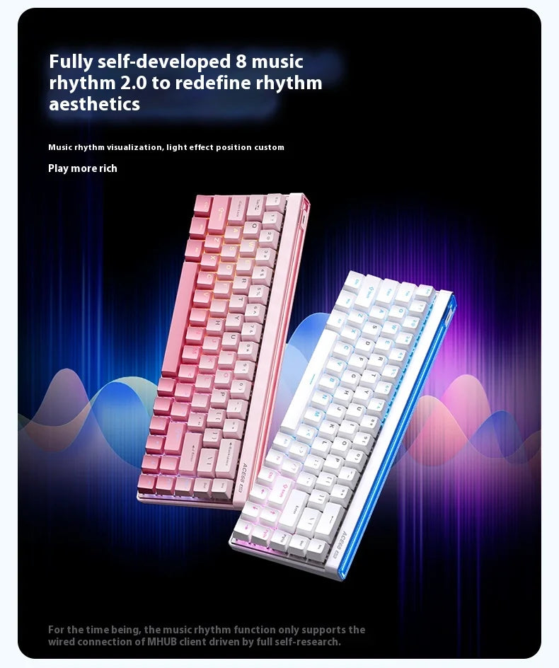 MCHOSE ACE68 Air Magnetic Keyboard Magnetic Switch 8k Polling Rate 128k Scanning Rate RGB Light Box Customized Gaming Keyboard