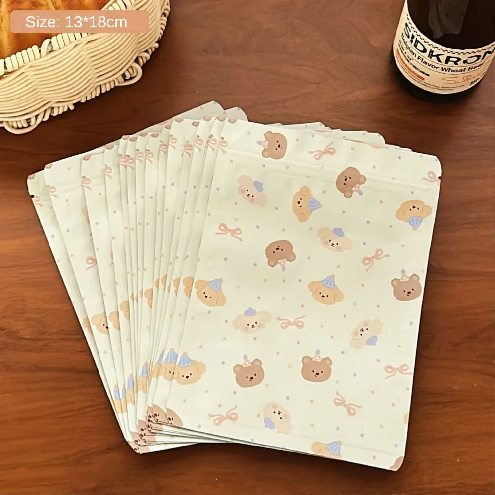 20 Pcs Cute Bear Self sealing Bag Packaging Bag Holiday Gift Packaging Sealed Bag