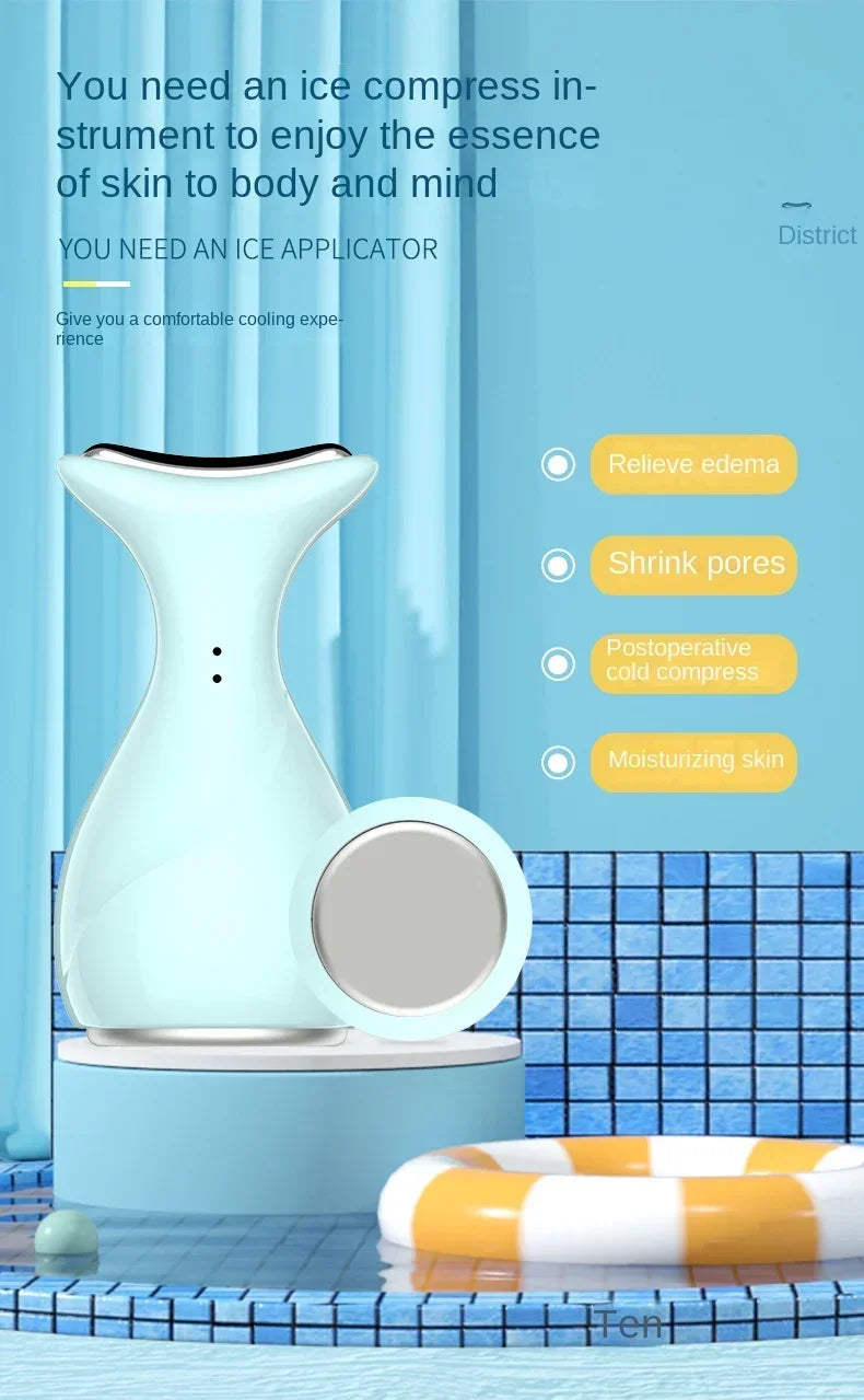 Face Skin Ice Roller Cooler Skin Lifting Face Cooling Massager Ice Compress Calm Skin Ice Cooler Eye Pouch Cooler Edema Remover