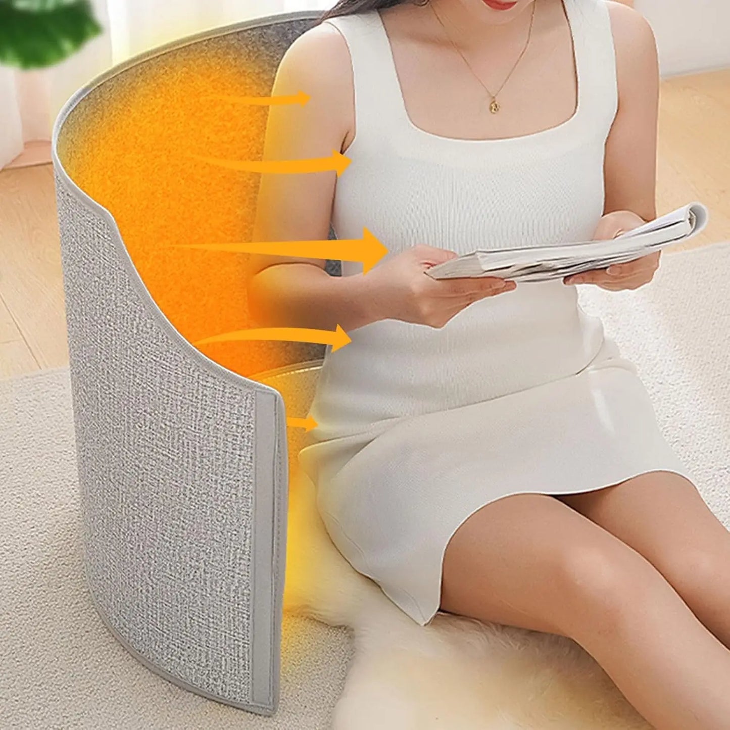 Electric Foot Heater Under Desk Silent Foldable Leg Warmer Thermostat Auto Shut Off Timer Office Home EU/UK Plug