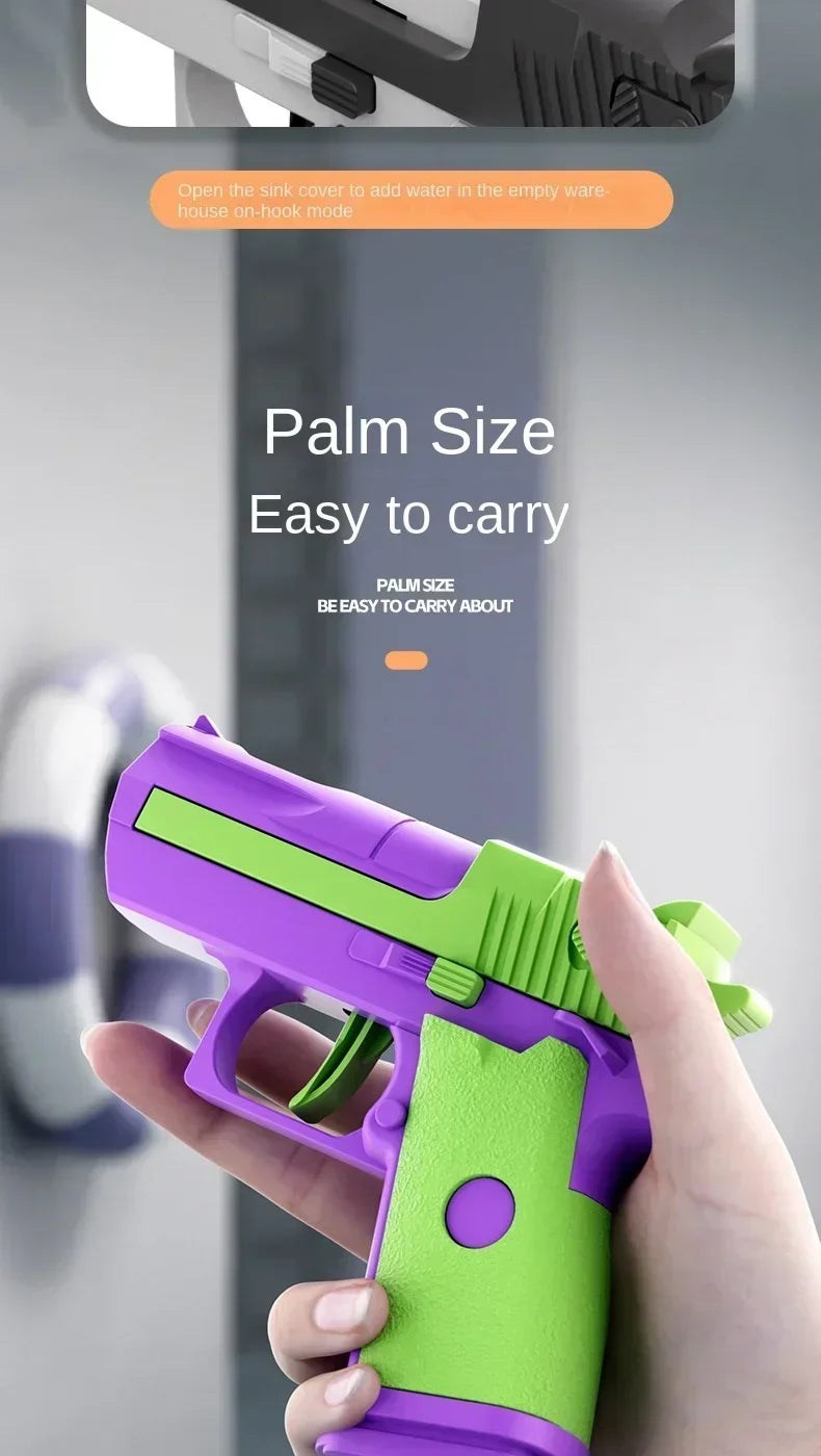 Desert Eagle Large Water Gun Capacity High Voltage Linkage Continuous Fire Glock Summer Water Battle Beach Children's Water Gun