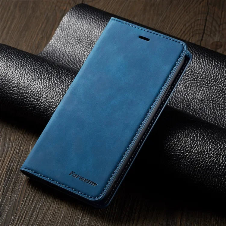 Leather Flip Phone Case For Samsung Galaxy S7 Edge S8 S9 Plus S10E S20 S21 FE S22 S23 S24 S25 Ultra Luxury Wallet Bracket Cover