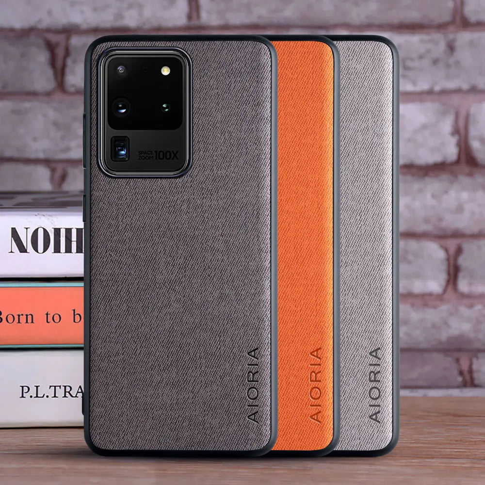 Textile Case for Samsung Galaxy S20 Ultra S20 Plus S20 FE S20 S10E S10 Plus S10 lite S10 5G S10X S10 perfect touching feel case
