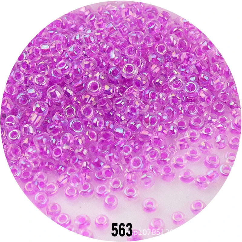 1.5mm 2mm 3mm 4mm Cezch Clear AB Colorful Glass Beads 15/0 12/0 8/0 6/0 Loose Seedbeads for Needlework Jewelry Making DIY Sewing
