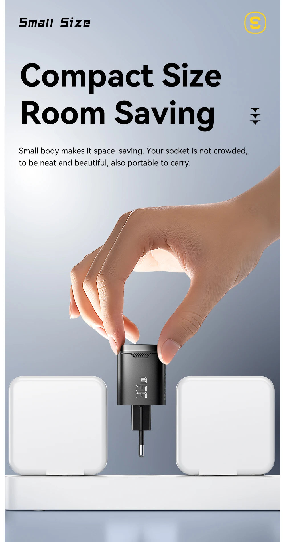 Essager 33W GaN USB C Charger Digital Display PD Fast Charging For iPhone 13 12 Max Pro iPad For Xiaomi Poco Samsung Charger Es