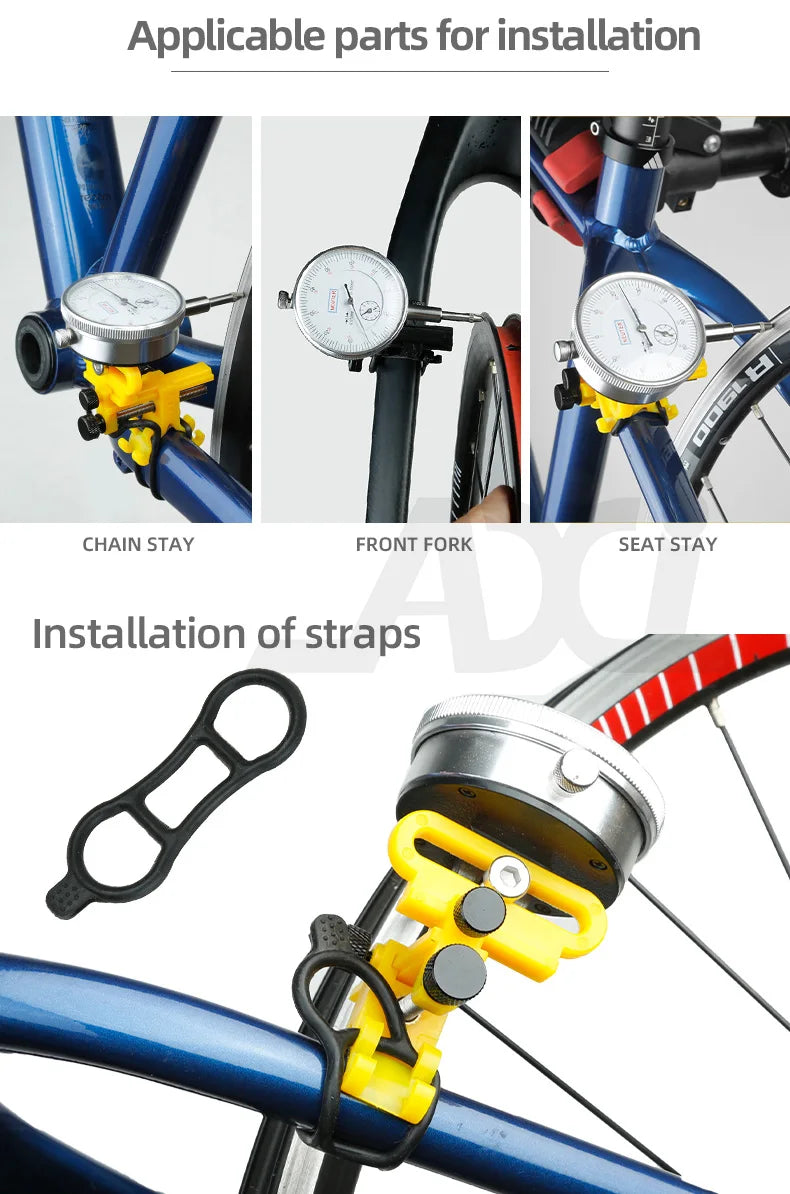 Bicycle Portable Installation Dial Indicator Mini Wheel Adjustment Tool Triple Tuning Applicable Wheel Set MTB Bike Rims Tools