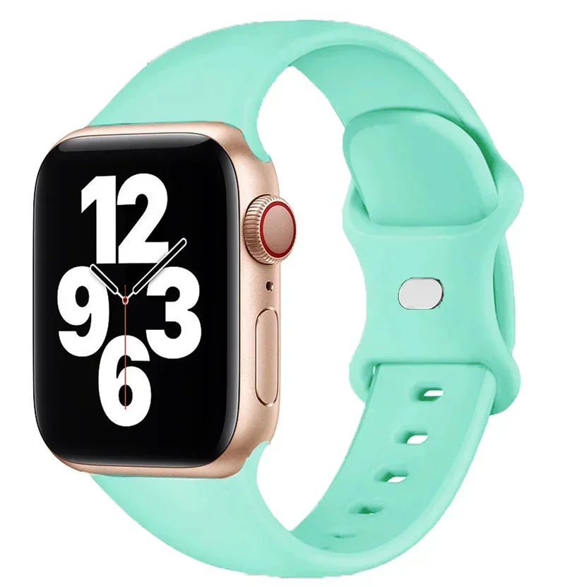 Silicone Strap For Apple Watch Band 44mm 40mm 45mm 41mm 42-38mm sport wrist bracelet iwatch series 8 7 se 3 4 5 6 9 ultra 2 49mm
