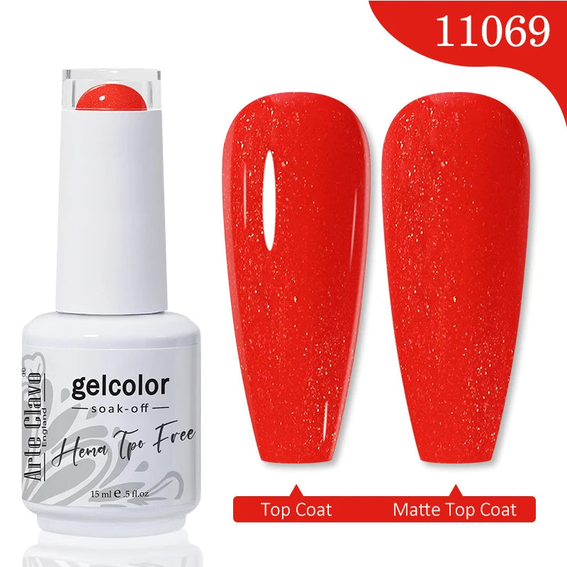 Arte Clavo HEMA TPO FREE Gel Nail Polish Jelly 15ml LED Nail Gel Hybrid Varnish Matt Top Base Coat Nail Art Gellak Primer﻿﻿﻿