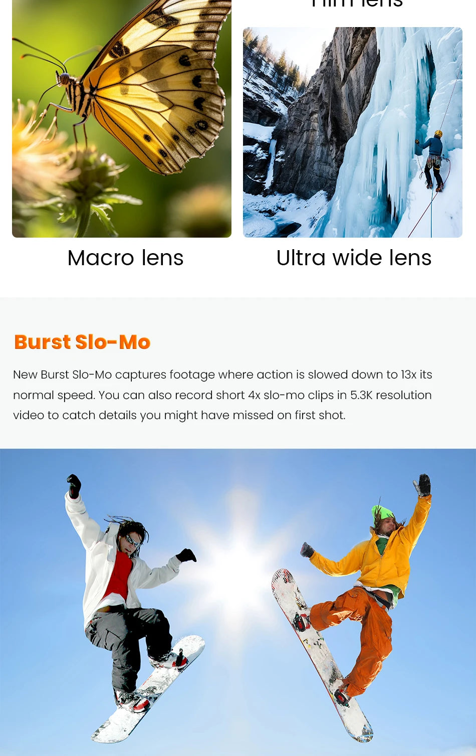 GoPro HERO13 Black Action Camera Go Pro 13 Anti Shake Cycling 5.3K Camera