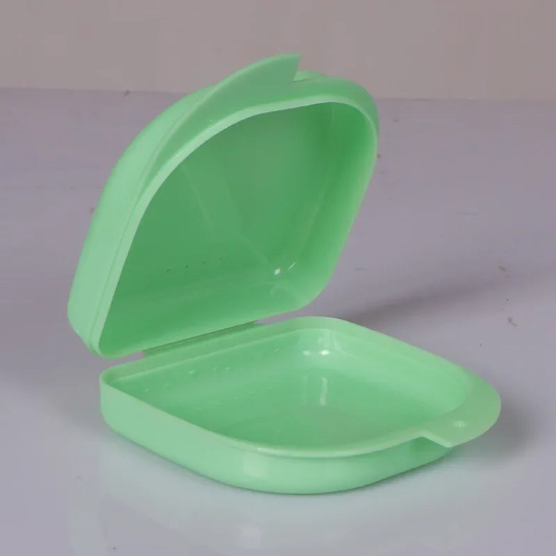 1pcs Denture Tray Box Dental Orthodontic Retainer Box Case Plastic Teeth Container Denture Box False Teeth Protective Case