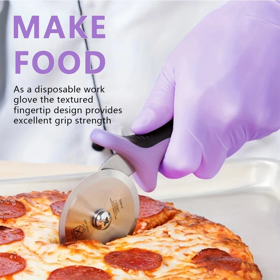20-300pcs Nitrile Exam Gloves Disposable Purple Lilac Glove Food Grade Sterile Powder Free Protection Gloves for Cooking Clean