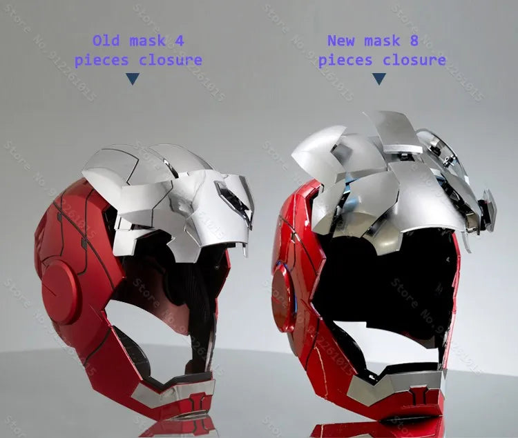 Iron Man Mk5 Helmet 1:1 Scale Electric Voice Activated Wearable Mask With Automatic Opening Closing Adult Toy Gift Collectible