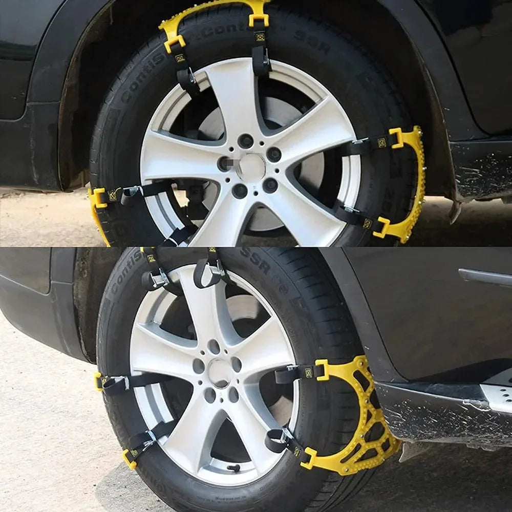 Car Snow Tire Chains Mud Tyre Wheels Thick Anti-Skid Belt For Car/SUV/Truck Portable Easy to Mount Emergency Traction Car