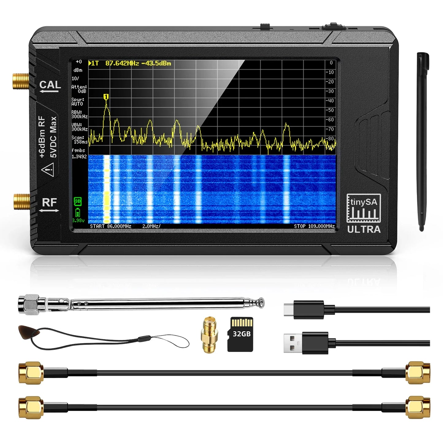 Spectrum Analyzer LiteVNA TinySA ULTRA NanoVNA Vector Network Analyzer Support Data Storage litevna 64 Antenna Analyzer
