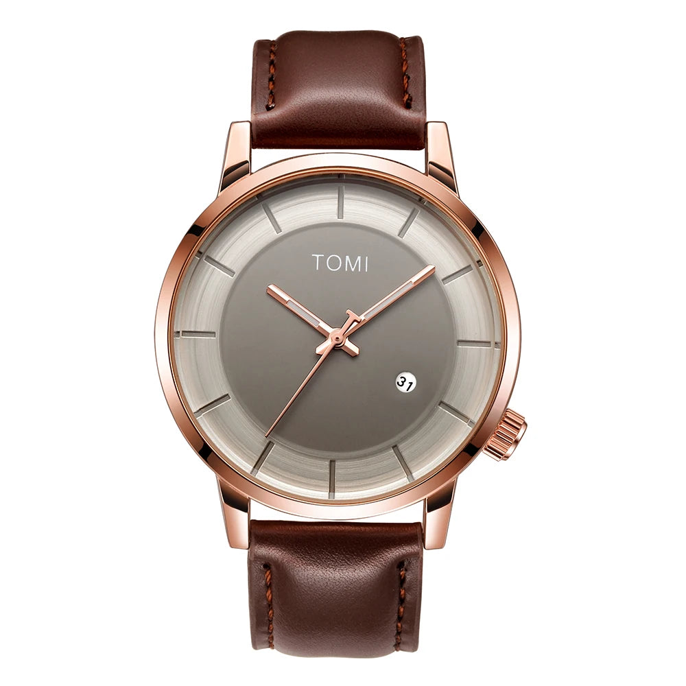 TOMI Luxury Men's Watch Fashion Original Brand Business Men's Quartz Watch