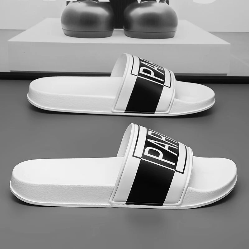 Summer Men Slippers Fashion Slides Street Outdoor Clogs Quick Dry Beach Sandals Flip Flops Casual Indoor Home Shoes Couple 36-46