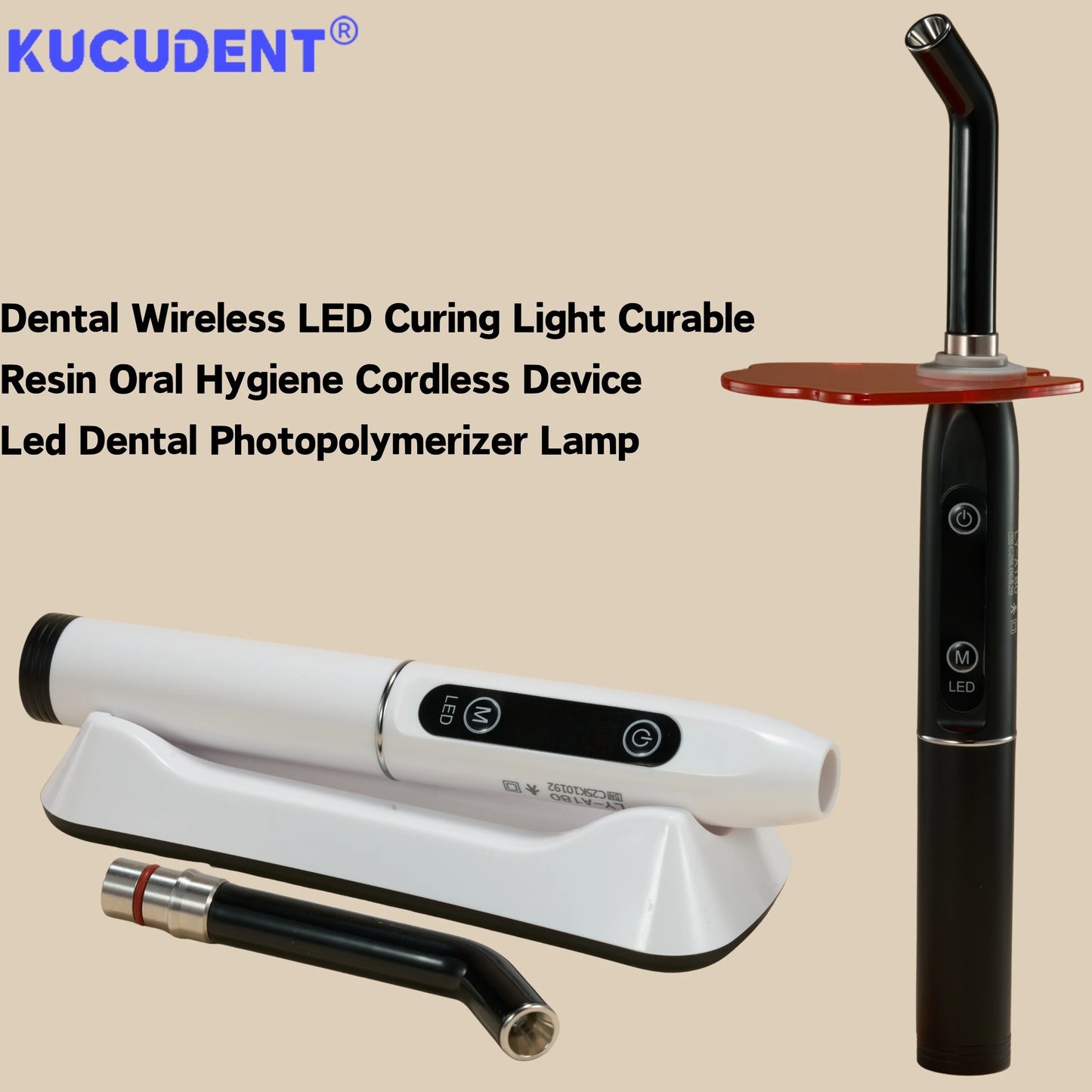 LED Cordless Curing Light Rechargeable Energy Efficient Curing Dental Resin Cure Machine  Lamp for Professional Dental Treatment