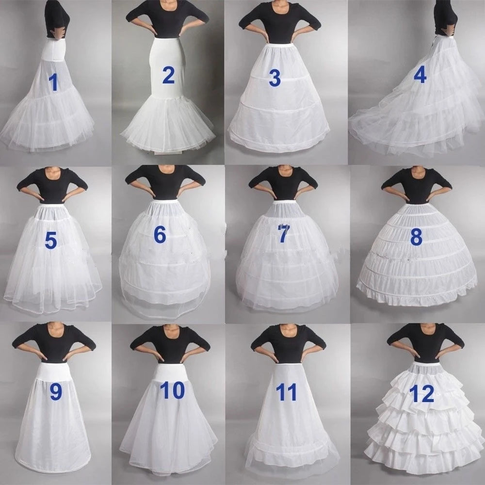 NEW 12Style White A Line/Hoop/Hoopless Wedding Crinoline Petticoat/Underskirt-SN