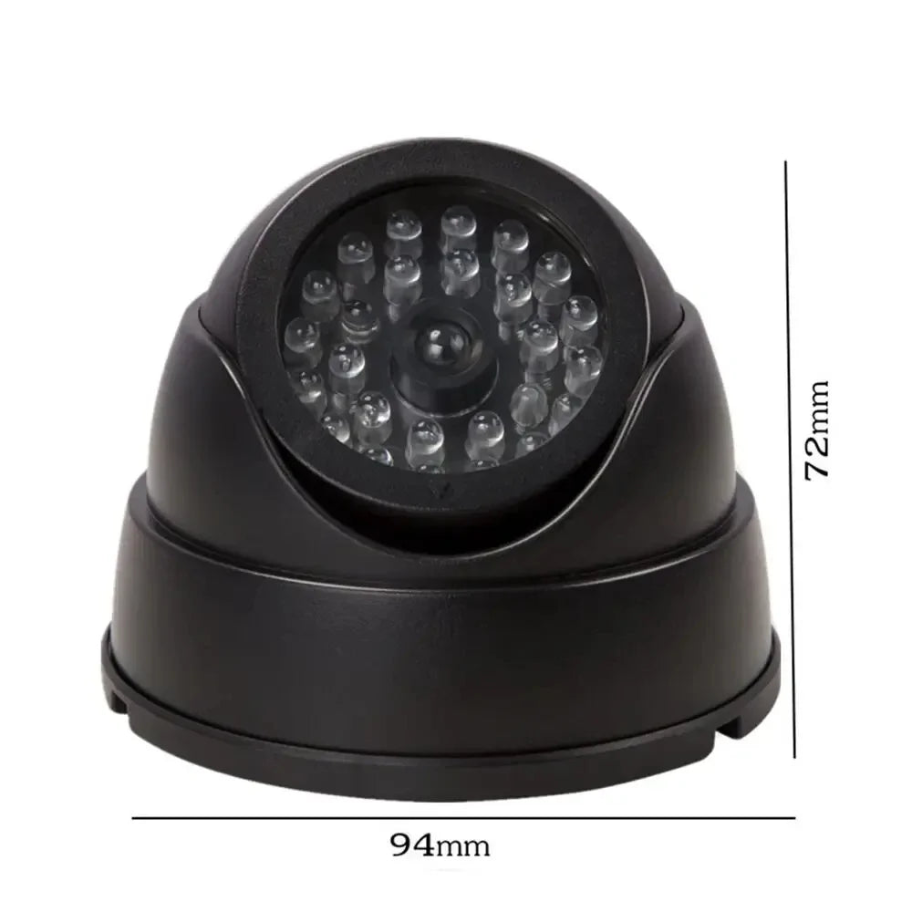 Dummy Fake Camera  with LED Red Light Dome Home Security Surveillance Cameras Simulation Burglar Alarm with Blinking Red LED Cam