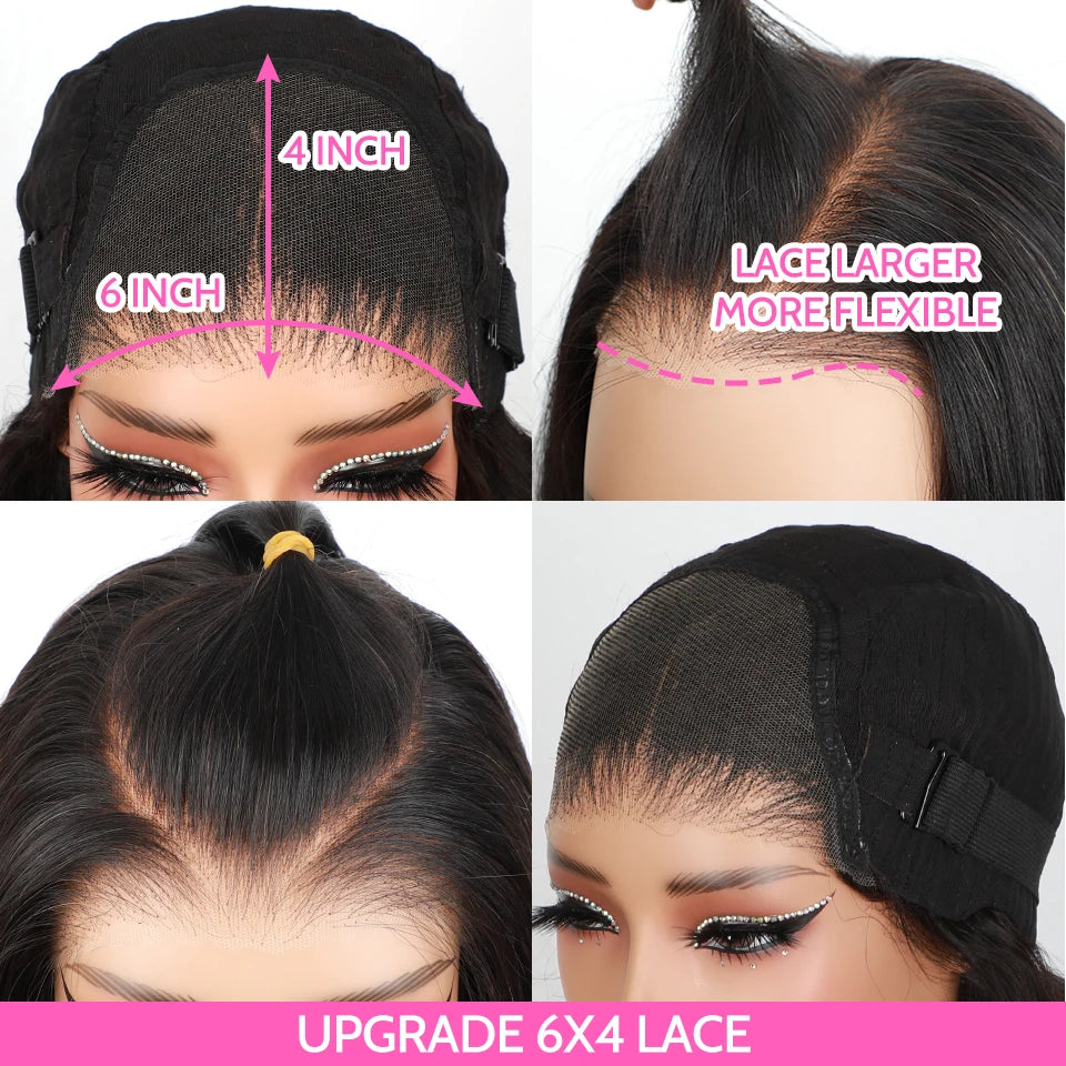ISEE Hair Glueless Wigs Human Hair Ready To Wear Straight Glueless Preplucked Wear And Go Wigs 7x5HD Lace Front Wigs PreCut Lace